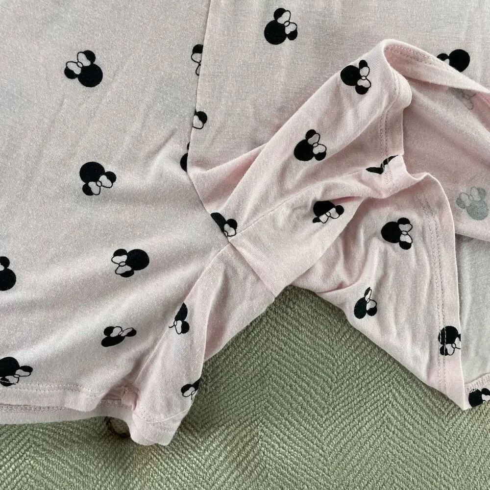 Disney Minnie Mouse Short Pajama Set Pink XXL - Picture 4 of 9